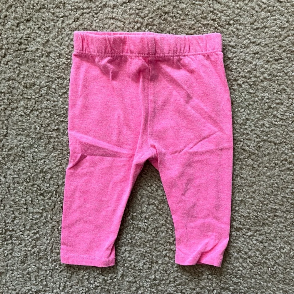 Set of Three Baby Leggings - Navy, Pink, Floral - Various Brands